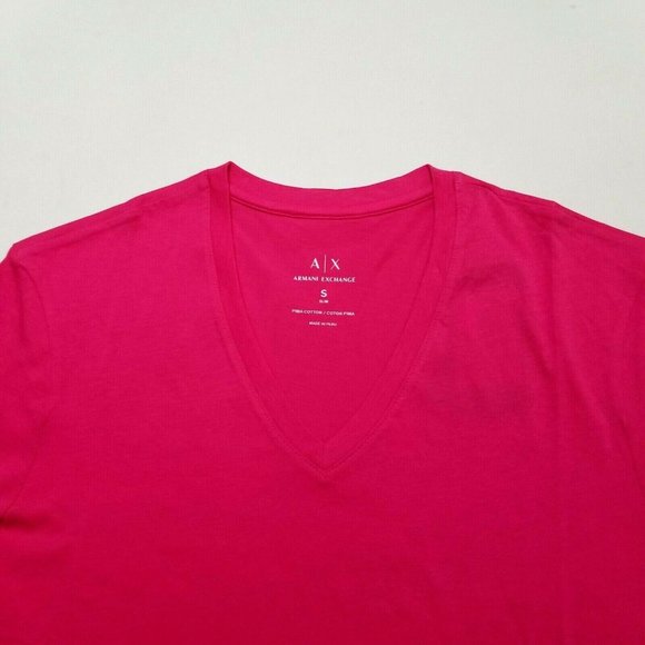 Armani Exchange Men's Slim T-shirt V-neck Pima Cotton Tee A|X Logo (T) NWT - Picture 3 of 4